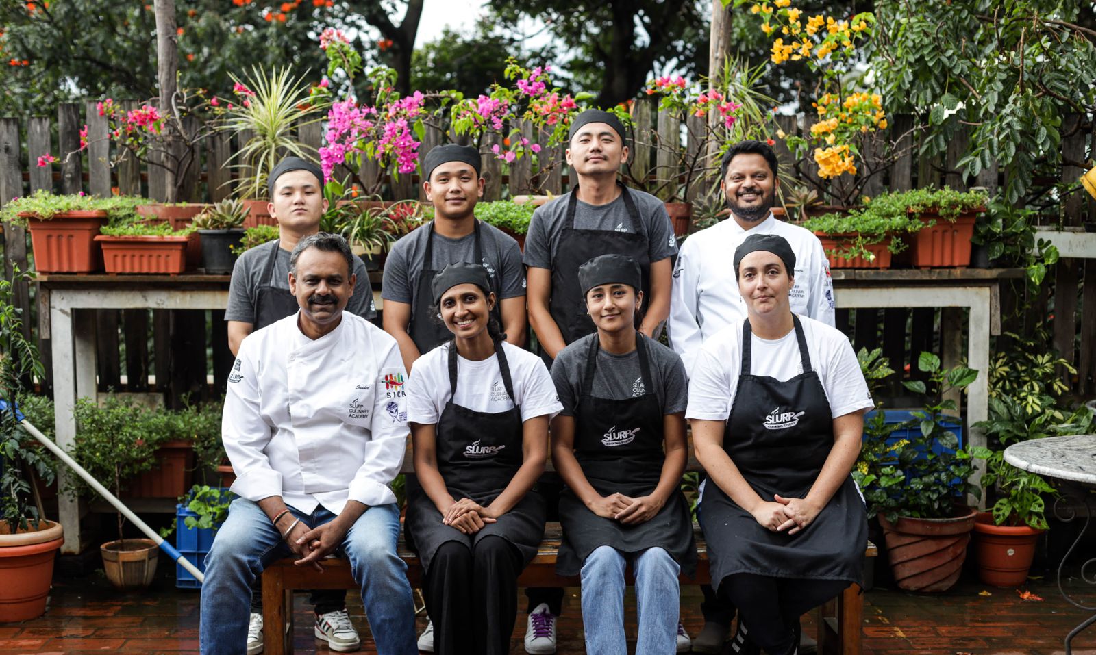 Restaurant crew working together in a kitchen